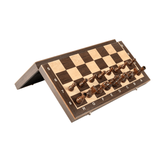 15" Ebony Classic Wooden Chess Set with Magnetic Pieces - Chess District