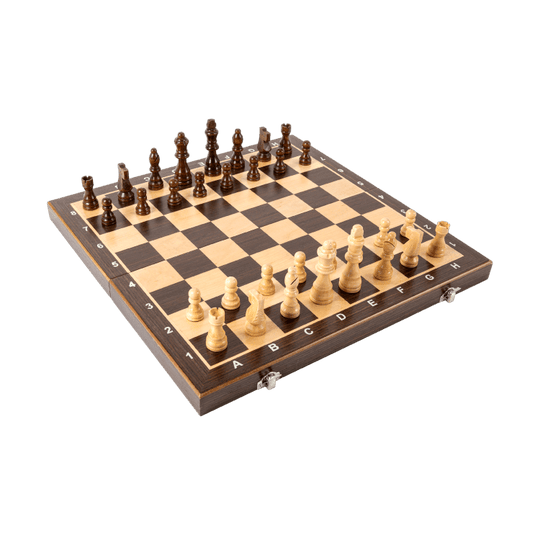 15" Ebony Classic Wooden Chess Set with Magnetic Pieces - Chess District
