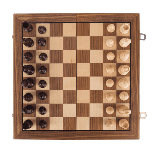 15" Walnut Classic Wooden Chess Set with Magnetic Pieces - Chess District