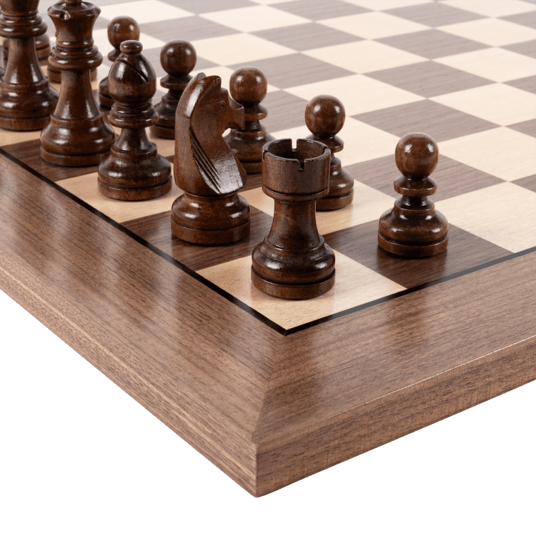 21" Walnut Wood Classic Chess Board - Chess District