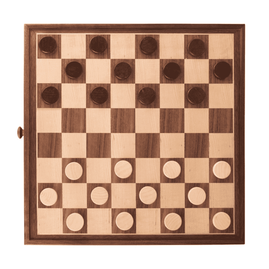 Antique Wooden Chess Set with 1 Built-In Drawer - Chess District