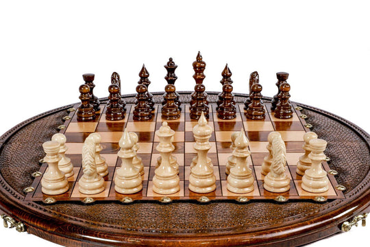 Circular Wooden Chess Set - Chess District
