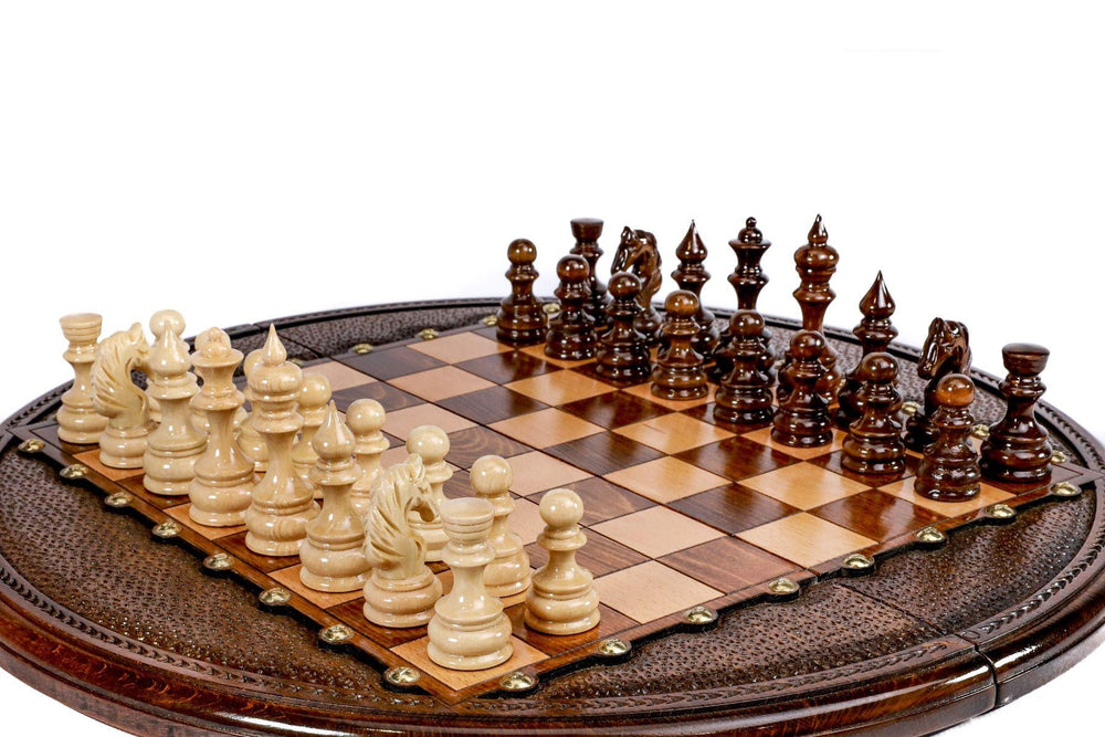 Circular Wooden Chess Set - Chess District