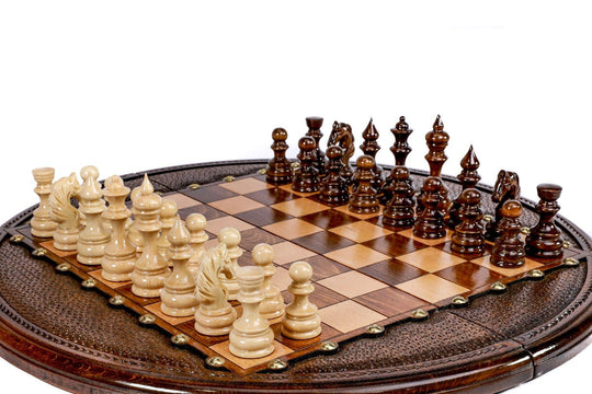 Circular Wooden Chess Set - Chess District