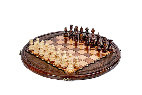 Circular Wooden Chess Set - Chess District