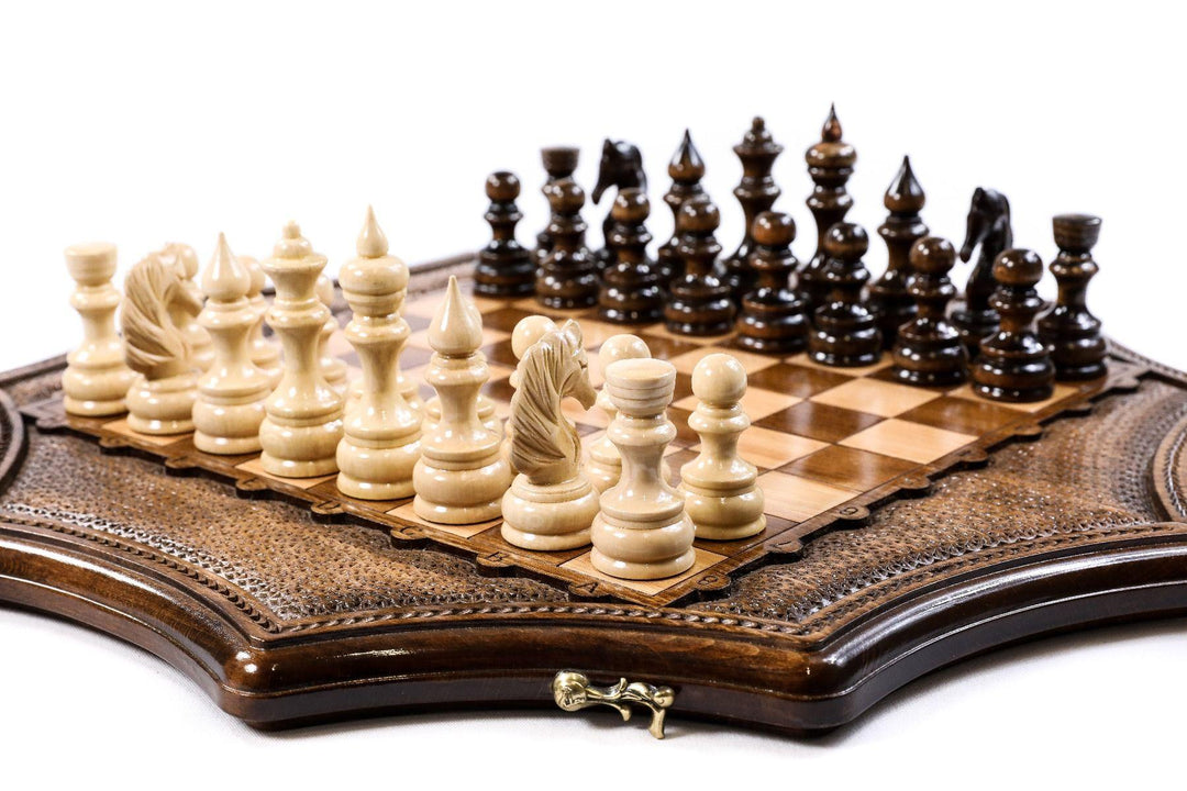 Star Shaped Wooden Chess Set - Chess District
