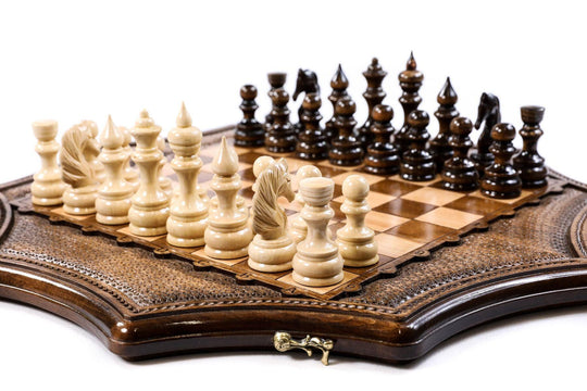 Star Shaped Wooden Chess Set - Chess District