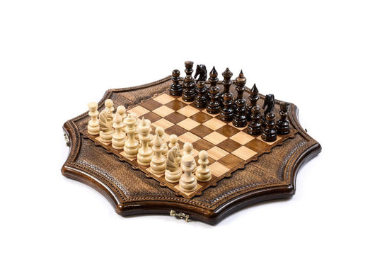 Star Shaped Wooden Chess Set - Chess District