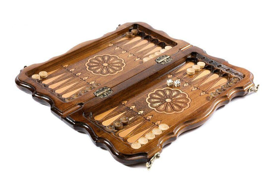 Wooden Chess-backgammon Set with Coat of Arms - Chess District