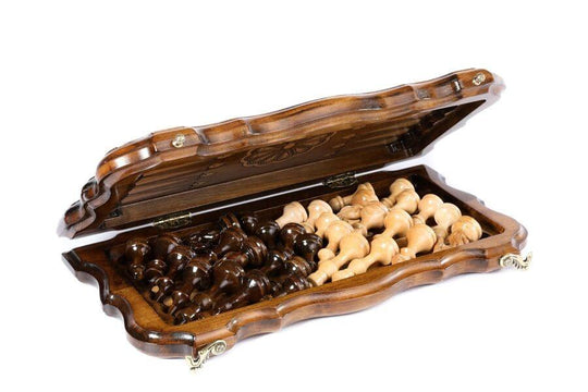 Wooden Chess-backgammon Set with Coat of Arms - Chess District