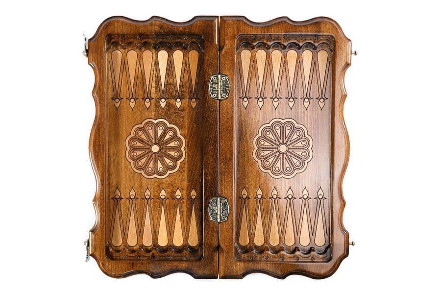 Wooden Chess-backgammon Set with Coat of Arms - Chess District
