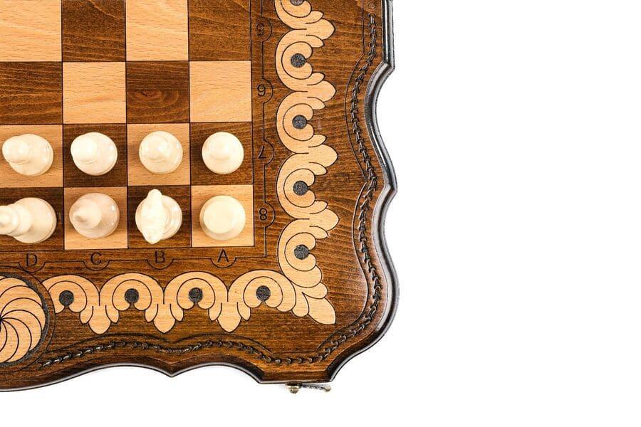 Wooden Chess-backgammon Set with Eternity Pattern - Chess District