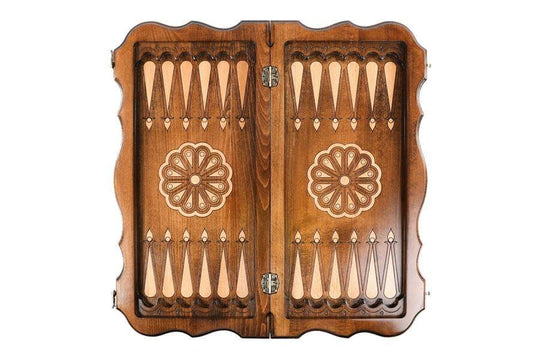 Wooden Chess-backgammon Set with Eternity Pattern - Chess District