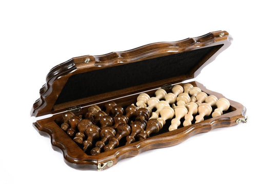 Wooden Chess Set with Eternity Outline - Chess District