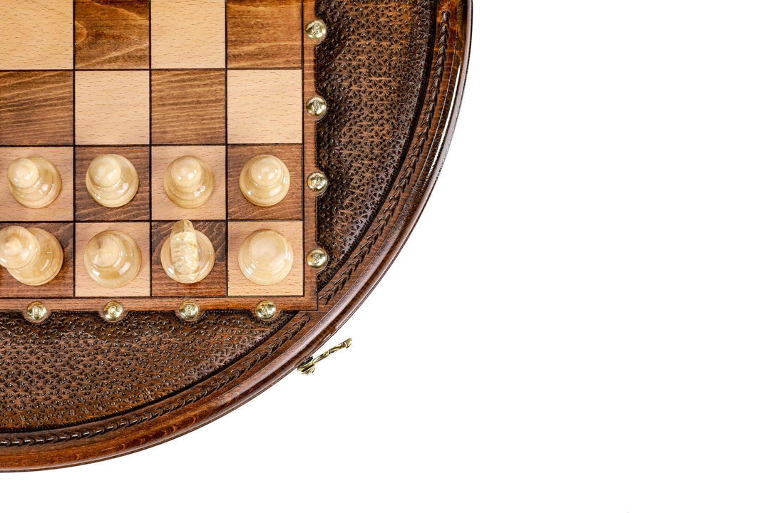 Circular Wooden Chess Set - Chess District
