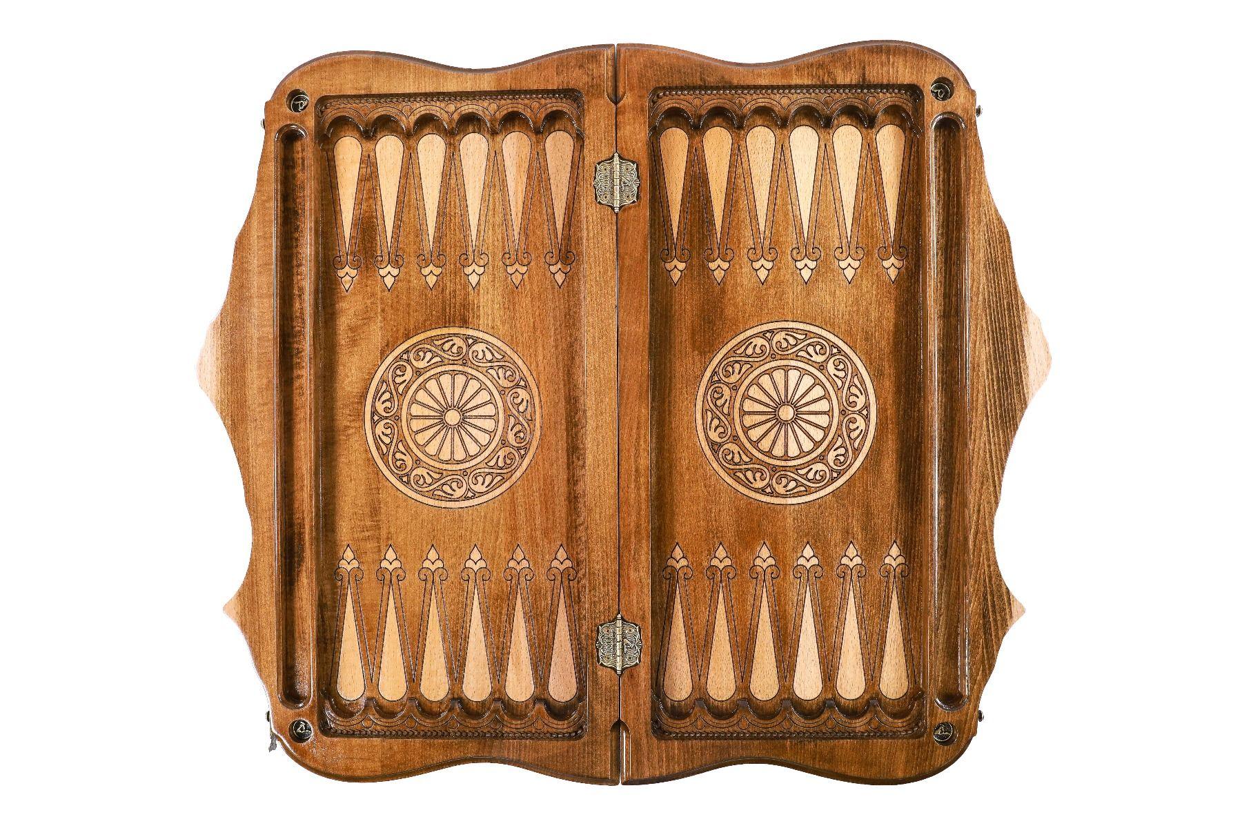 Wooden Chess-backgammon Set with Braid Pattern – Chess District