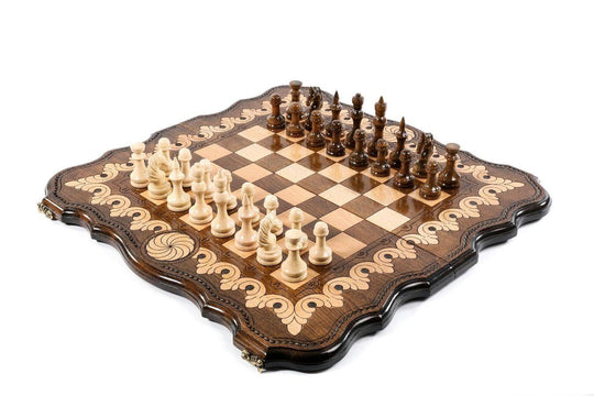 Wooden Chess-backgammon Set with Eternity Pattern - Chess District